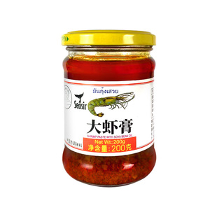泰式风味大虾膏虾头油大虾酱200g非山东蜢虾空心菜龙虾膏