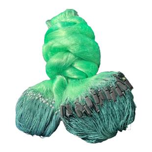 进口软丝渔网粘网三层沉网丝网3指4指鲫鱼鲤鱼底网挂网捕鱼网沾网