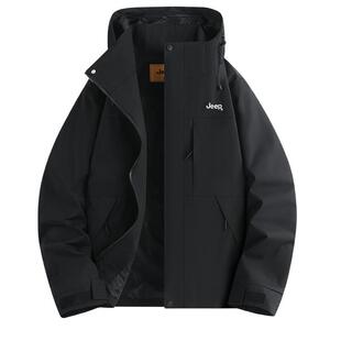 Jeep吉普户外单层冲锋衣外套男女款防风防泼水登山服春季薄款外套