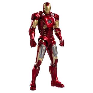 中动玩具mk7钢铁侠手办1:10漫威正版授权全息板格纳库7寸关节可动