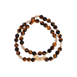 WTT中国大满贯2025官方乒乓赛事纪念双层叠戴虎眼石手链配饰手串