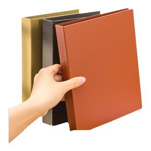 天色 a5文件夹活页夹册两孔夹二孔双孔外壳学生用票据收纳多功能资料票夹 简约创意大容量办公室财务办公用品