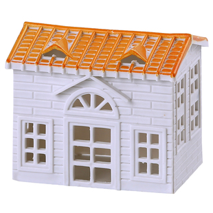 塑料小房子模型仿真小屋子成品道具微缩房沙盘场景摆设道具小洋楼