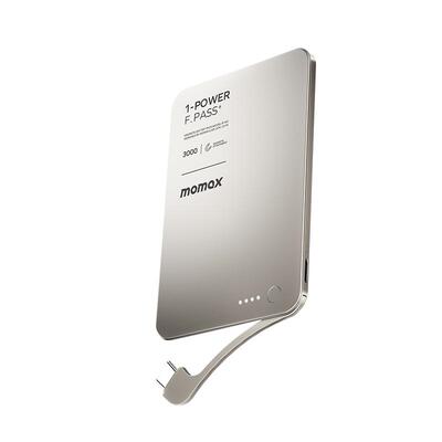 摩米士超薄充电宝可磁吸自带线