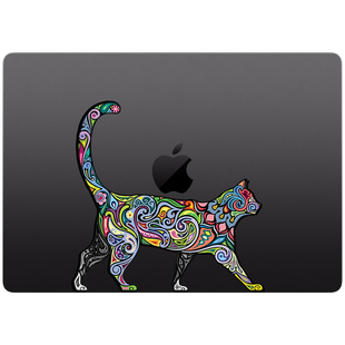 彩绘猫咪苹果笔记本电脑转印贴imacbook局部装饰贴纸防刮不留胶