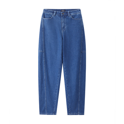 Giordano香蕉裤破骨牛仔裤