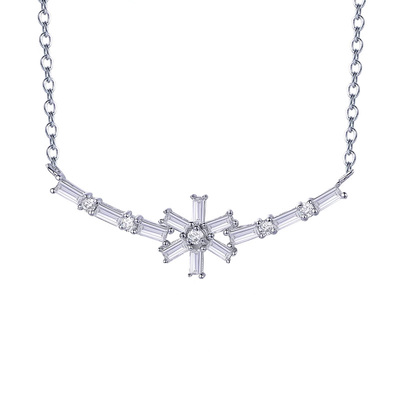 米莱珠宝18k金钻石项链群镶