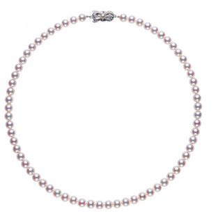 阮宝宝真珠 K家珠宝真科研极光akoya海水珍珠项链无调色天女特选