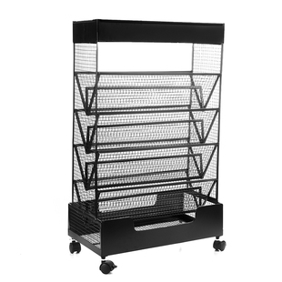 大容量桌边书架课桌书桌书本收纳置物架初中高中学生侧边可移动带轮书立架阅读架桌面书袋挂书袋书籍整理神器