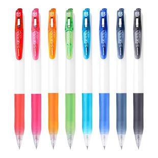 日本ZEBRA斑马中性笔白杆0.5mm子弹头彩色签字笔大容量黑笔学生刷题考试专用红色速干笔芯水性笔JJZ15W按动笔