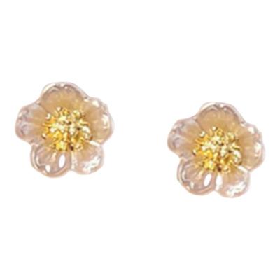 迷你清新甜美镂空小花百搭耳钉