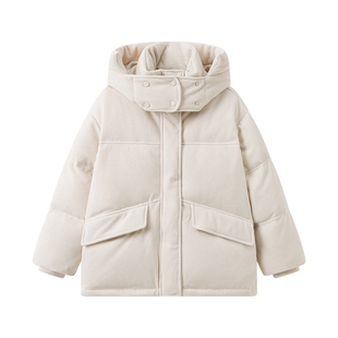 DAGA白色面包羽绒服女士短款高端洋气小个子外套2026今年流行爆款