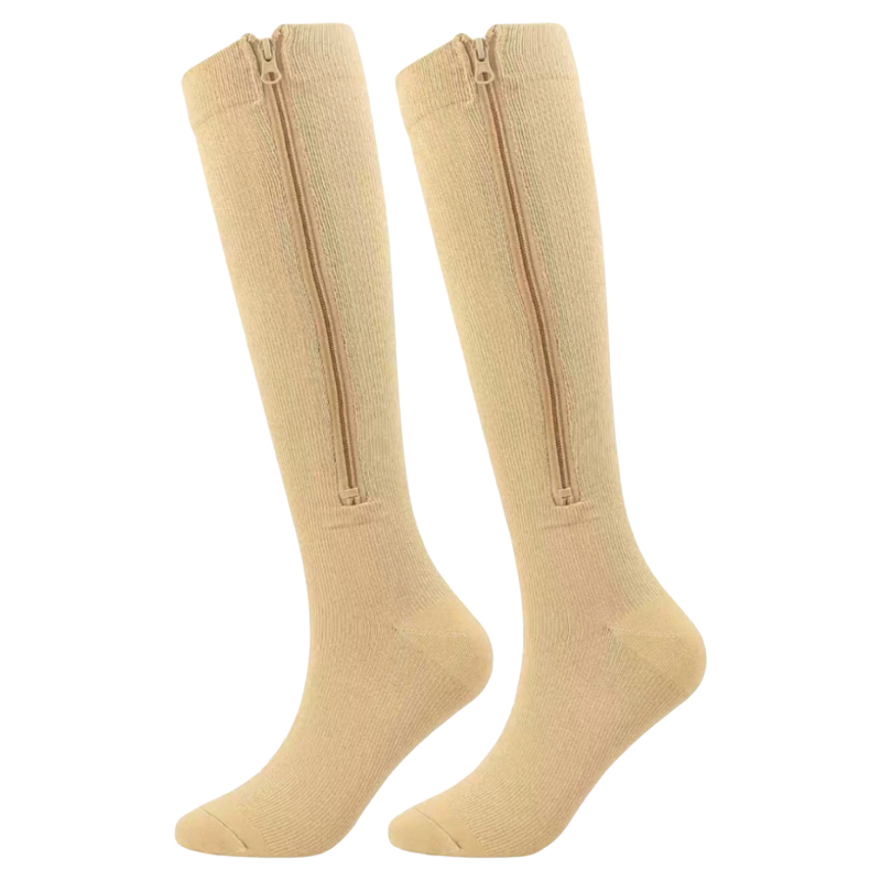 【6双装】运动感+时髦属性~绝美超适合运动的压力小腿袜~拉链设计