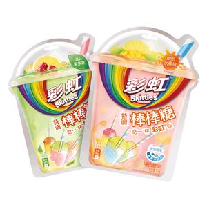彩虹糖棒棒糖高颜值儿童糖果零食