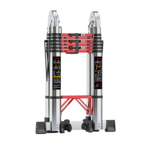 置迈家用多功能便携升降楼梯子 人字伸缩梯不锈钢加厚工程折叠梯