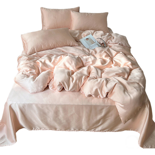 冰丝四件套床单被套罩学生宿舍单人三件套床上用品非天丝2026新夏