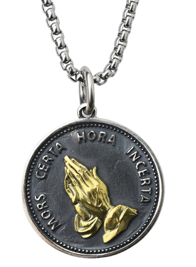 祈祷之手欧美纯银银情侣七夕礼物