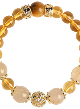 普陀山招财天然金发晶手串女