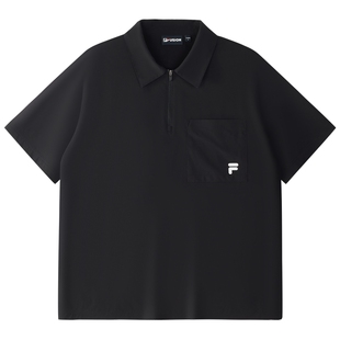 FILA FUSION斐乐官方男士polo衫T恤夏季新款透气上衣男装翻领短袖