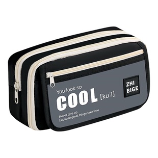 翻盖笔袋ins高颜值学生新款9层铅笔盒大容量耐脏简约文具盒炫酷