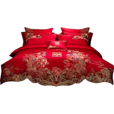 思辰结婚四件套大红全棉纯棉喜被