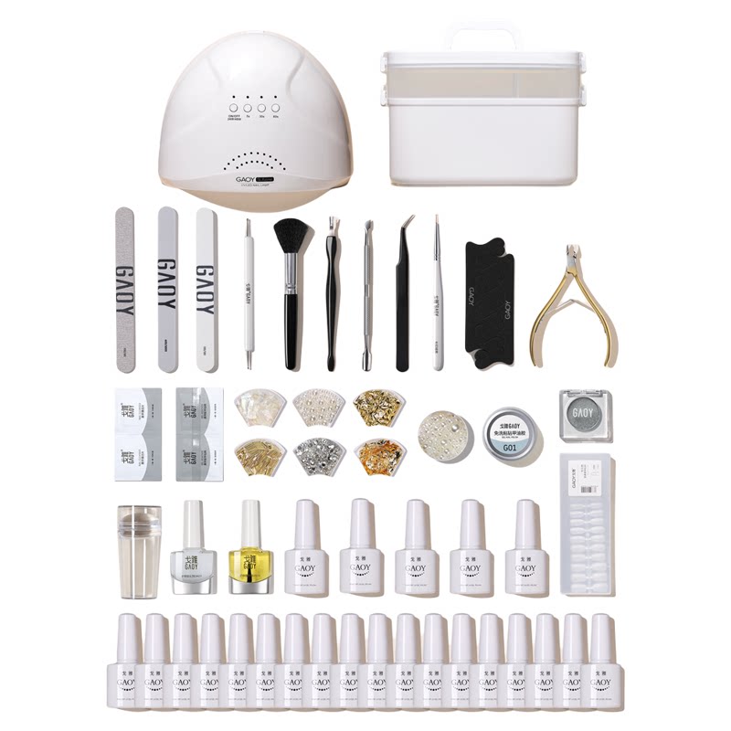 gaoy戈雅美甲套装全套工具新手初学者做指甲油胶光疗机灯开店专用