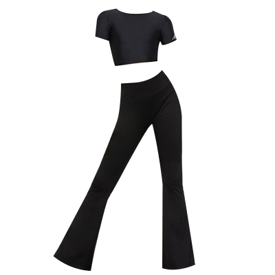 新款拉丁舞服练功服喇叭裤