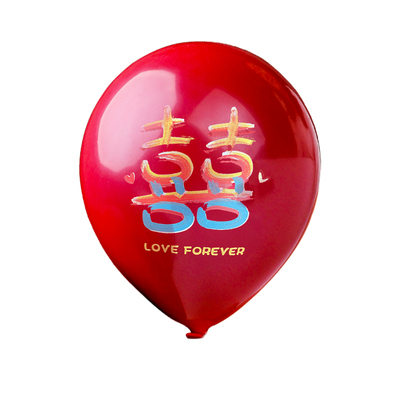 结婚气球楼梯扶手布置红色装饰