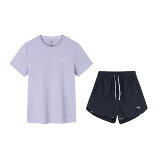 安踏运动套装女装2026新款中考体育体测服春季速干薄款跑步两件套