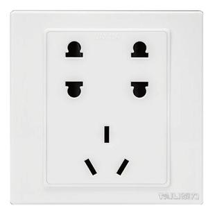 泰力七孔插座 家用86型墙壁开关面板墙上暗装墙插五孔多插孔86EL