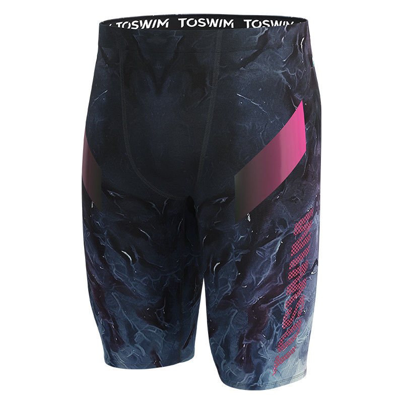TOSWIM泳裤男专业竞速五分男款游泳装备男全套泳裤泳帽泳镜三件套