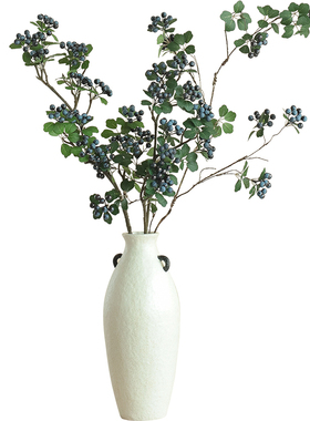 南十字星 蓝莓仿真植物高枝浆果树枝室内装饰花卉高档假花摆件