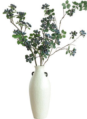 南十字星 蓝莓仿真植物高枝浆果树枝室内装饰花卉高档假花摆件