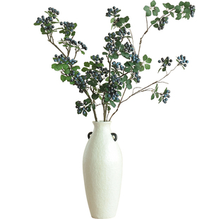 南十字星 蓝莓仿真植物高枝浆果树枝室内装饰花卉高档假花摆件