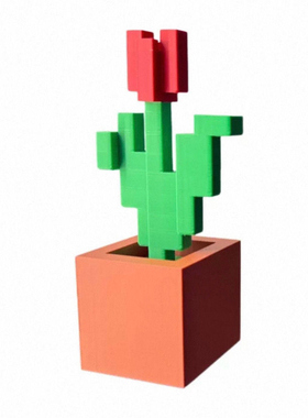 MC我的世界像素盆栽桌摆可定制