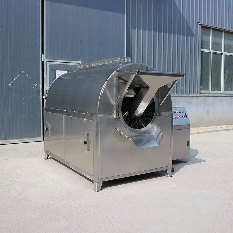 滚筒不锈钢瓜子花生炒货机电磁加热坚果中药材自动炒料机智能控温