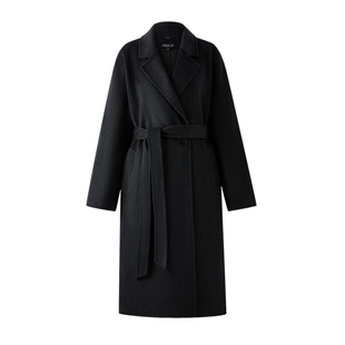 【绵羊毛+山羊绒】PRICH简约老钱风双面毛呢大衣冬新款外套女