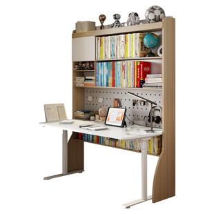 初高中小学学习桌儿童书桌学生家用书柜书架一体写字电动升降桌