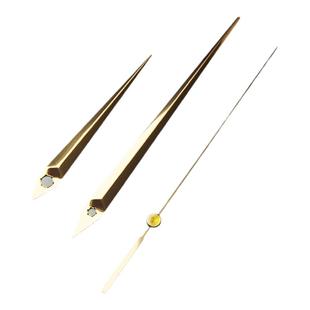 挂钟指针金色钟表配件精工孔粗轴金属铝材钟针DIY时针分针秒针