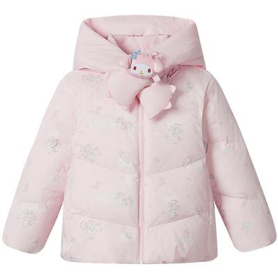 美乐蒂联名波司登儿童羽绒服25新款女童四防保暖防寒服