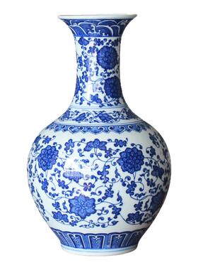 景德镇青花缠枝莲花瓶