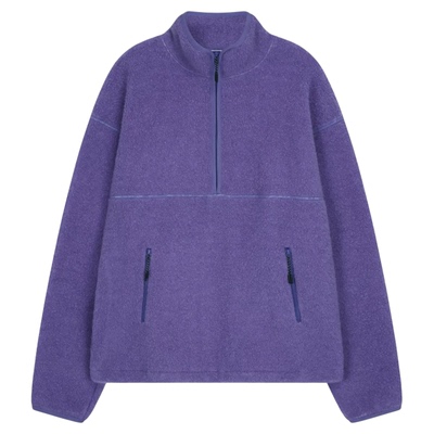 秒发！美娜家2026新款韩国设计师lerobe休闲半拉链羊毛圈圈绒卫衣