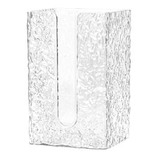 轻奢洗脸巾收纳盒纸巾盒壁挂式厨房卫生间厕所浴室倒挂抽纸盒透明