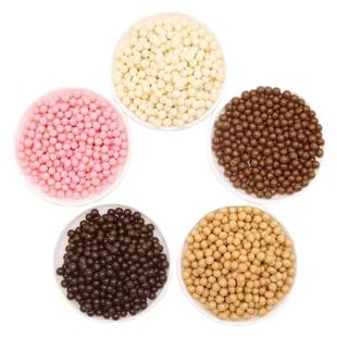 法国进口法芙娜黑巧克力脆珠 纯可可脂夹心焦糖度思白装饰球烘焙