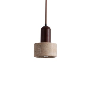 黄洞石日式侘寂风卧室床头吊灯中古奶油民宿复古餐厅可升降小吊灯