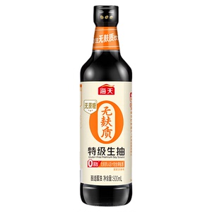 海天无麸质特级生抽500mL酱油0添加无蔗糖无小麦家用调味凉拌炒菜