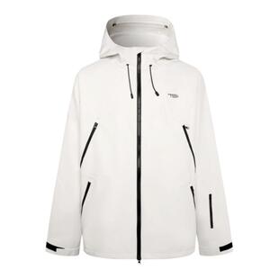 25款TSI映漾纯色系白色滑雪服套装单双板男女同款户外新款防风衣