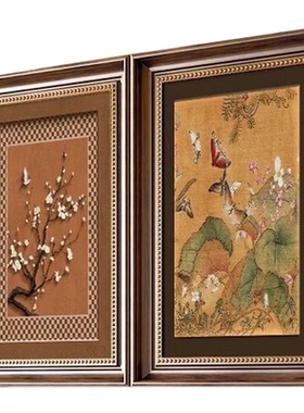 宋代美学电表箱装饰画双开门高级感配电箱电闸盒遮挡中古风挂画