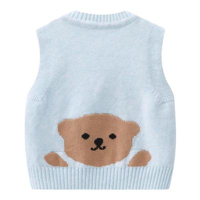 婴儿马甲春秋宝宝针织背心坎肩