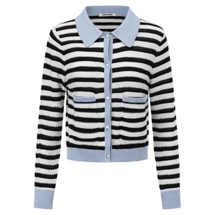 SHRO ENROrunway like breathe系列 条纹撞色毛衫 301469